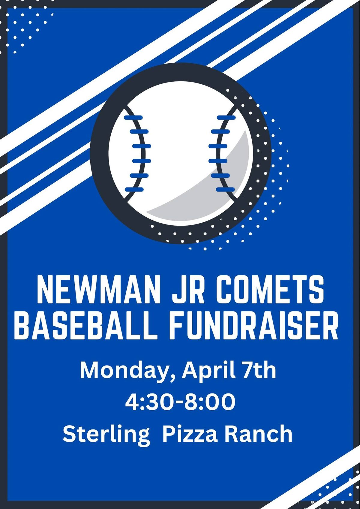 Newman Jr Comets Baseball Fundraiser 