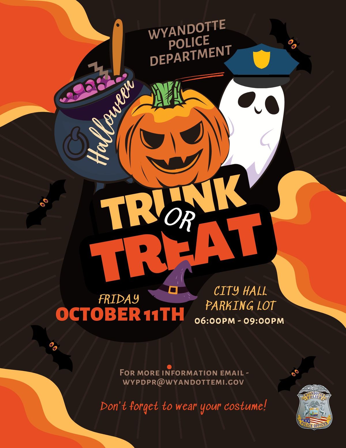 Wyandotte Police Department First Annual Trunk or Treat