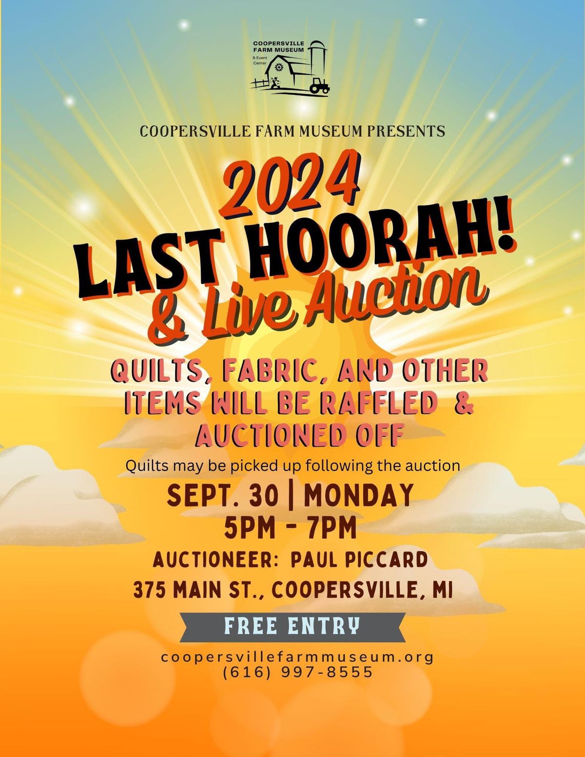 Last Hoorah! Live Auction!