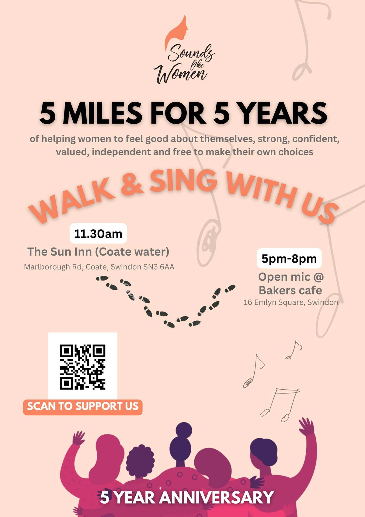 5 mile walk for 5 years of Sounds Like Women