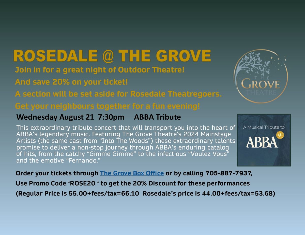 Rosedale @ The Grove   ABBA TRibute