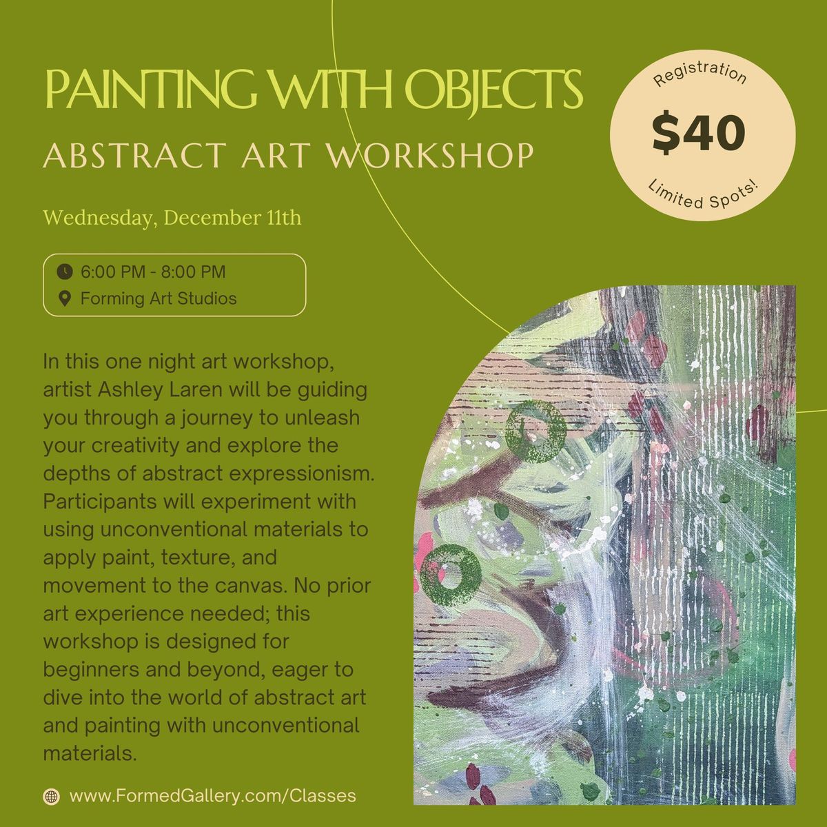 Painting with Objects \u2013 Abstract Art Workshop