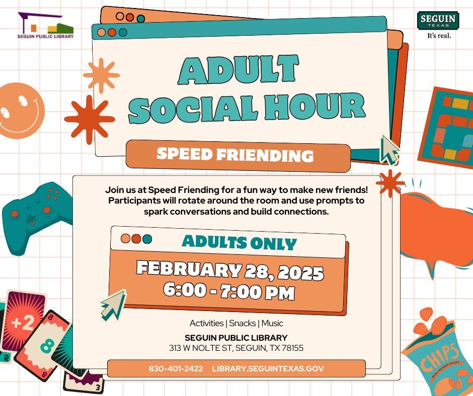 Adult Social Hour: Speed Friending