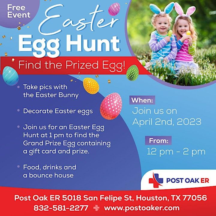 Free Easter Egg Hunt, Find the Prized Egg at Post Oak ER, Post Oak