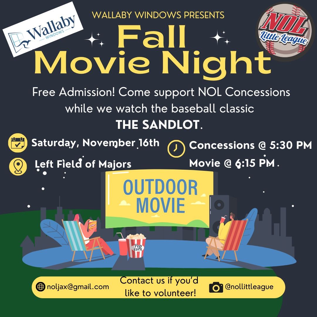 NOL Little League Fall Movie Night