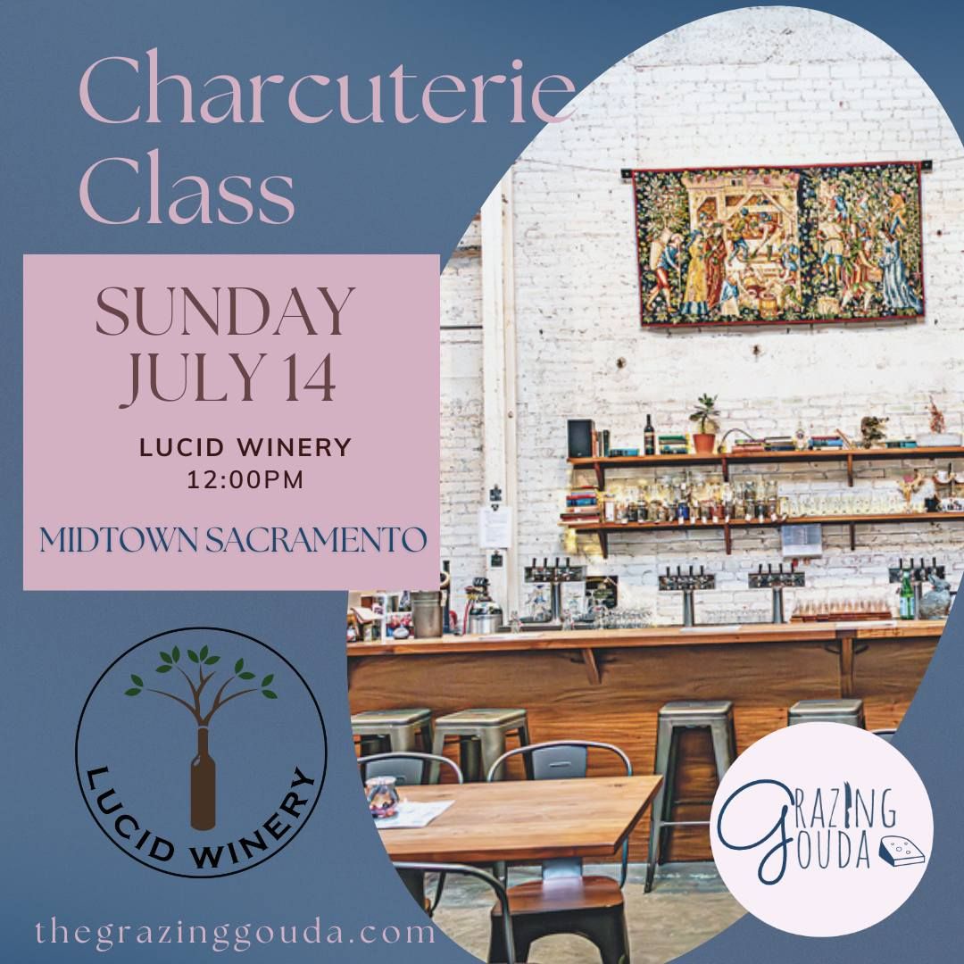 Grazing Gouda CHARCUTERIE CLASS Sunday 7\/14\/24 @ Lucid winery - 12PM Noon  Wine Available!