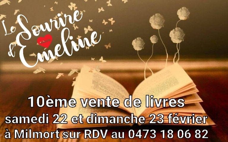 10\u00e8me vente de livres au profit du Sourire d'Emeline 