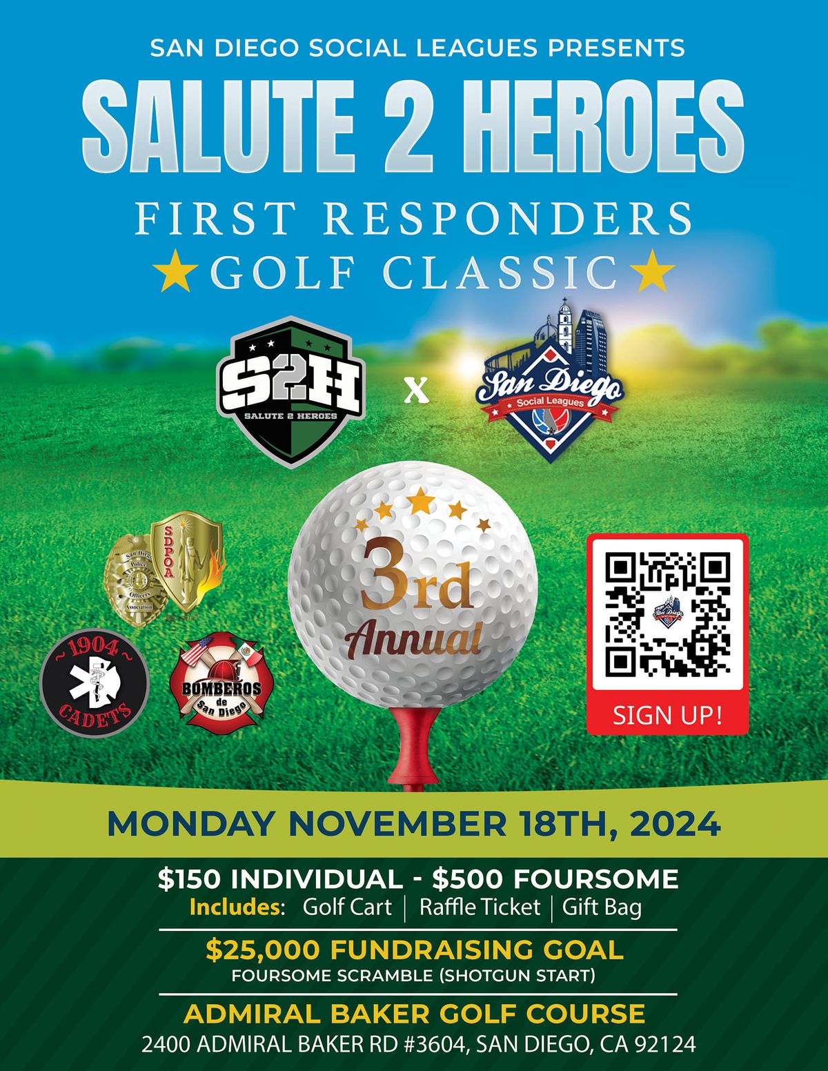 Salute 2 Heroes 3rd annual charity golf tournament 