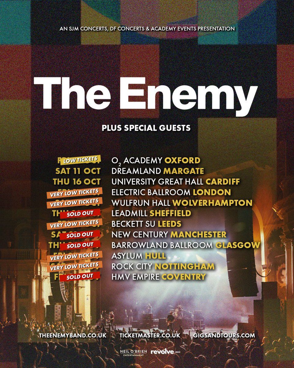 The Enemy Oxford Tickets