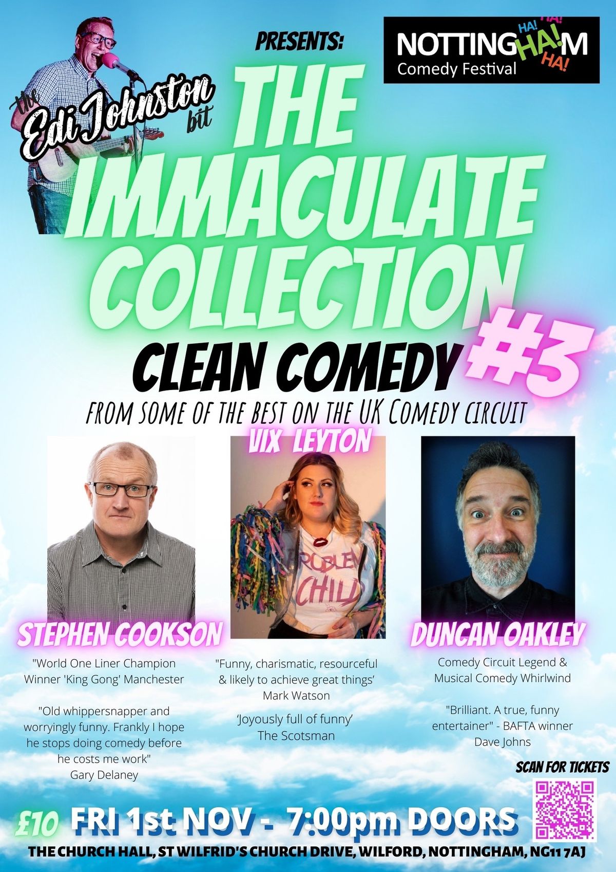 Immaculate Collection - Clean Comedy night