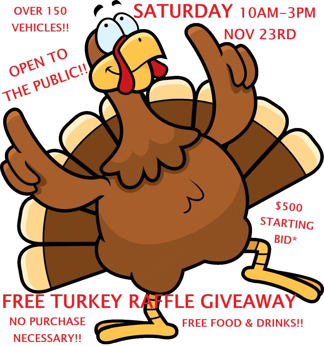 Turkey Raffle Giveaway Sales Event