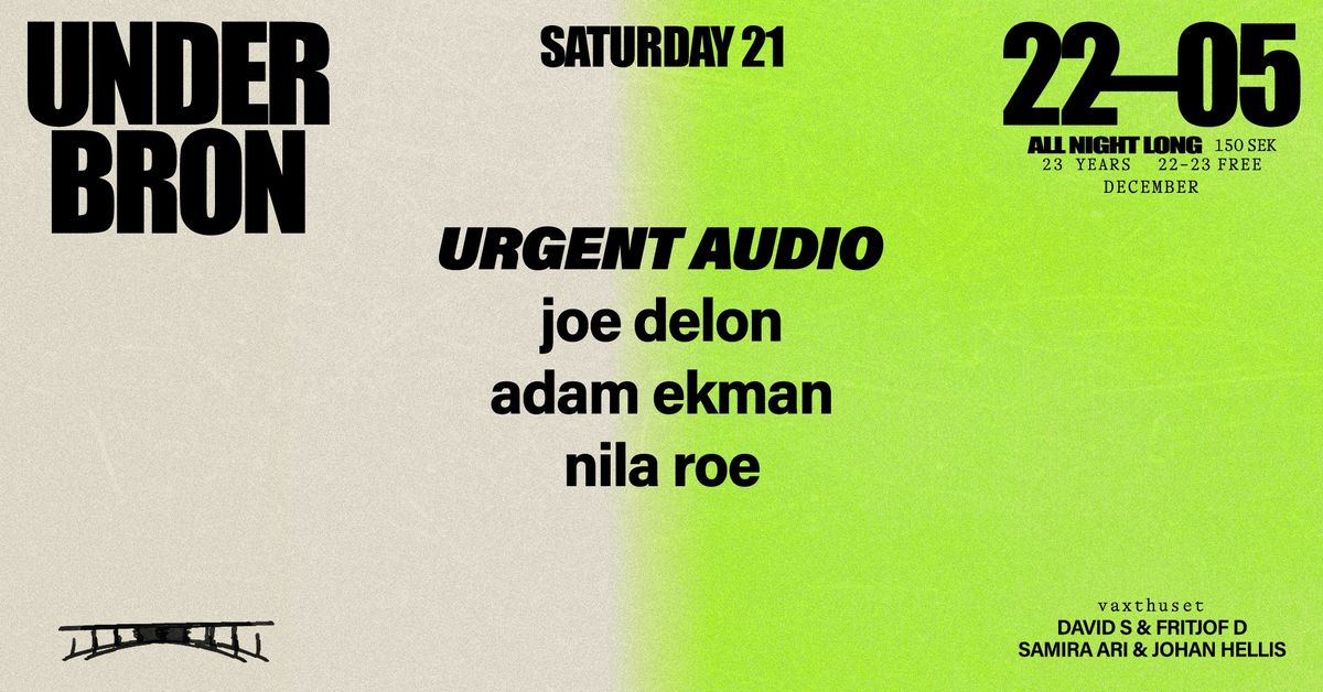 URGENT AUDIO presents JOE DELON