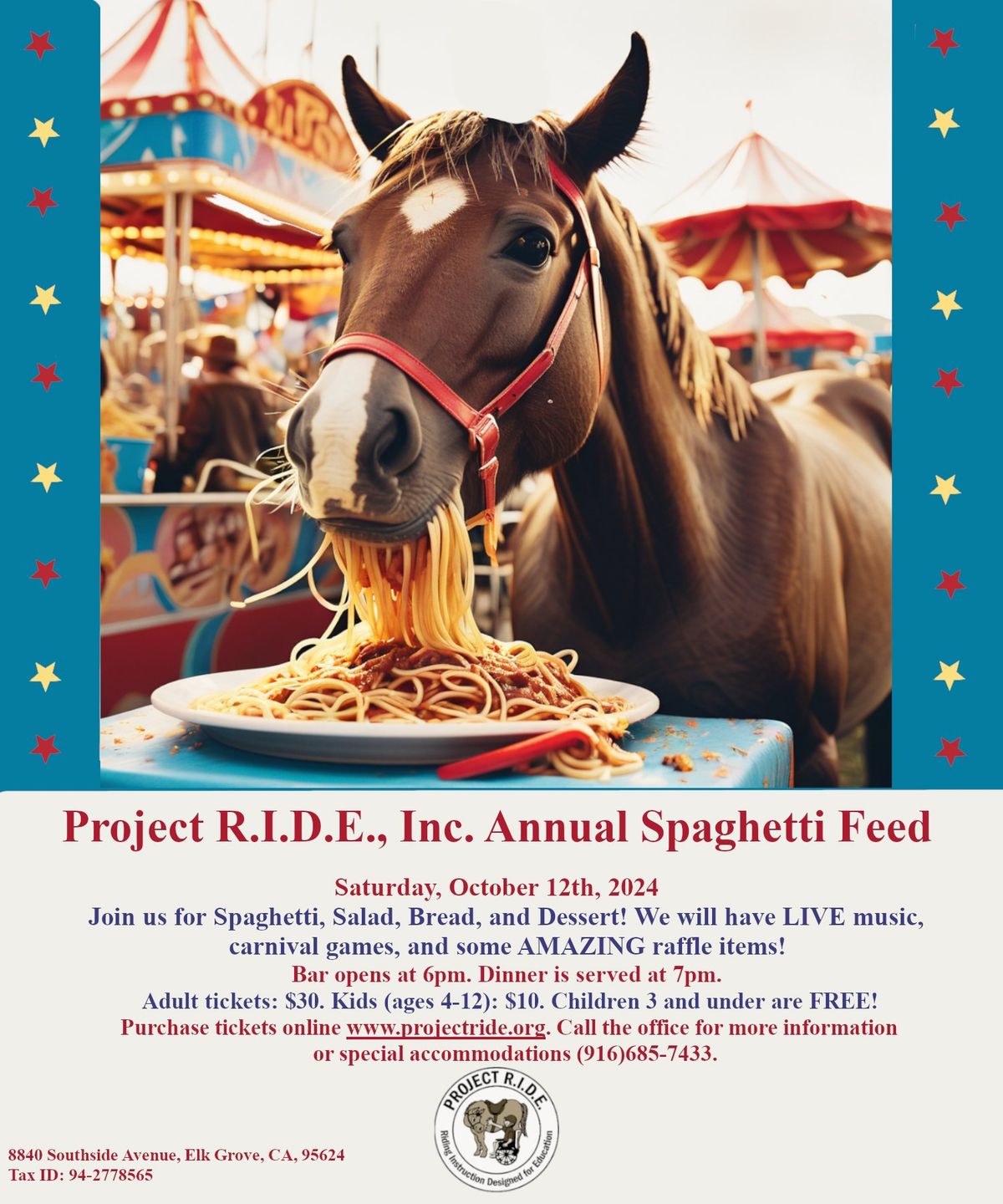 Project R.I.D.E., Inc. Annual Spaghetti Feed