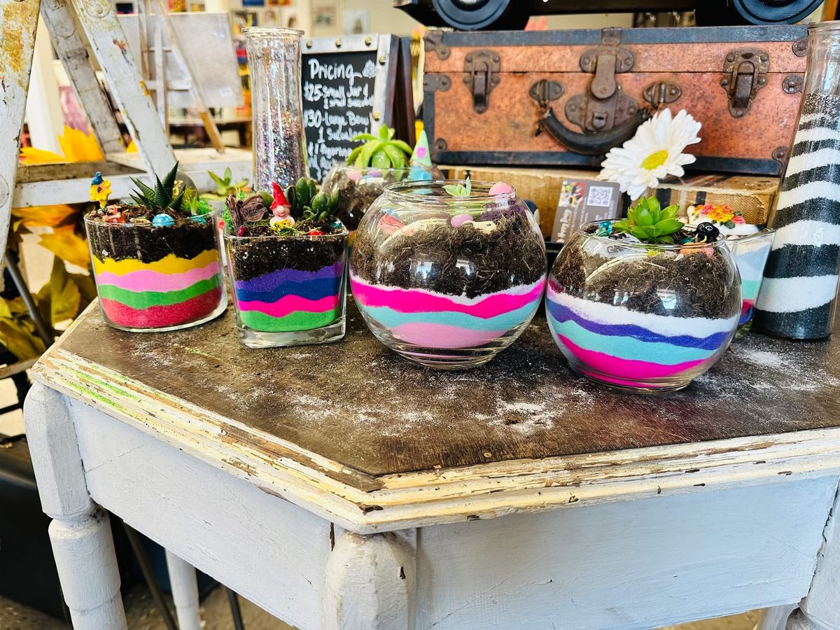 Spring Break Succulent Terrarium Bar