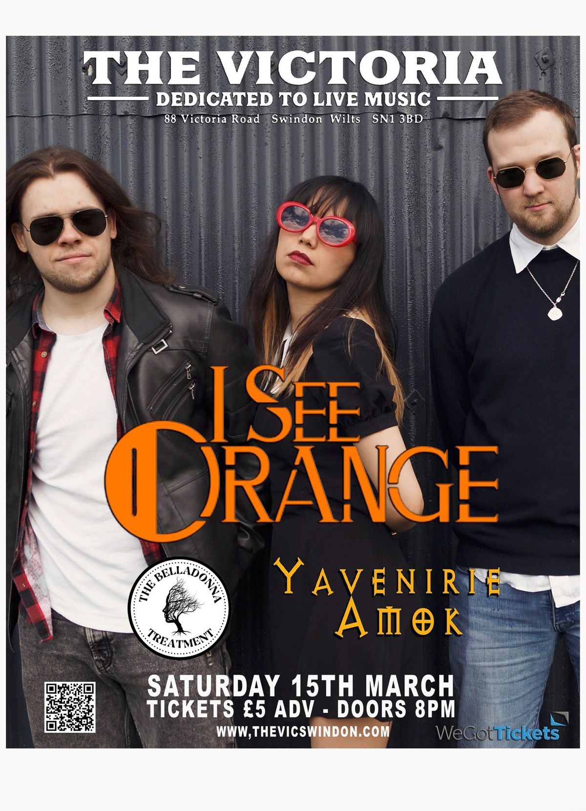 I SEE ORANGE \/ The Belladonna Treatment \/ Yavenirie Amok  - live at The Vic