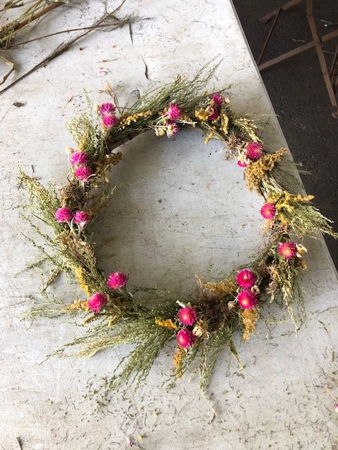 Dry Flower Wreath Making