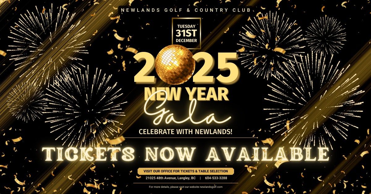 2025 New Years Gala at Newlands Golf & Country Club