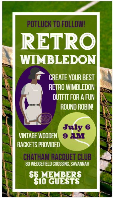 Retro Wimbledon Tennis Round Robin