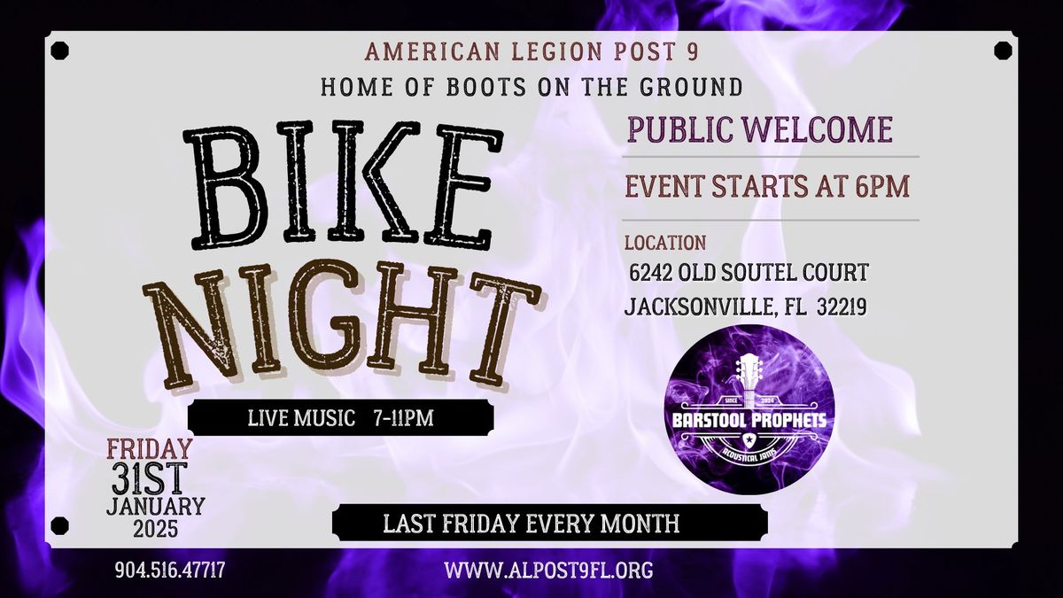 Bike Night - Live MUSIC - The Barstool Prophets