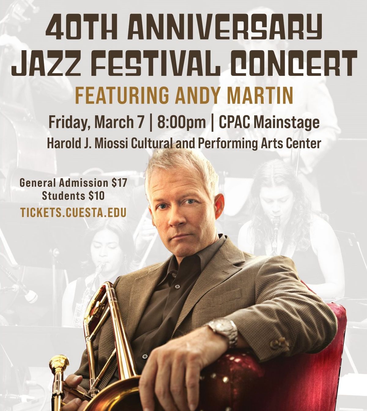 40th Anniversary Jazz Festival Concert featuring Andy Martin 