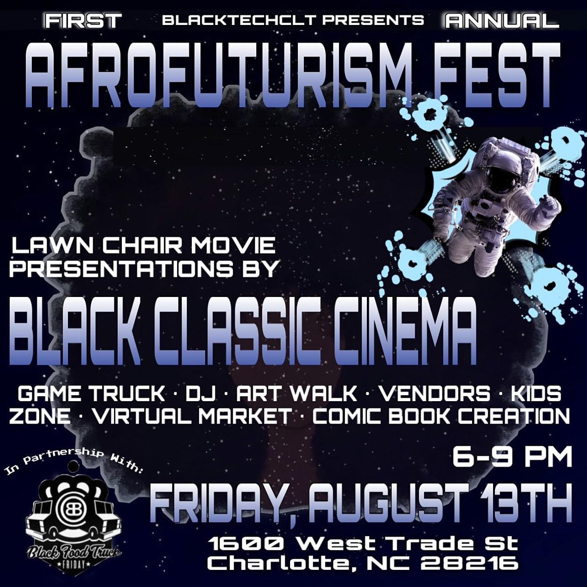 Afrofuturism Fest w\/ BBOC Food Truck Friday and The Black Classics