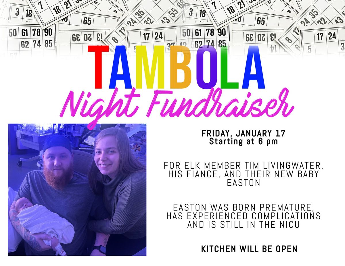 Tambola Benefit for Tim, Reagan, and Baby Easton