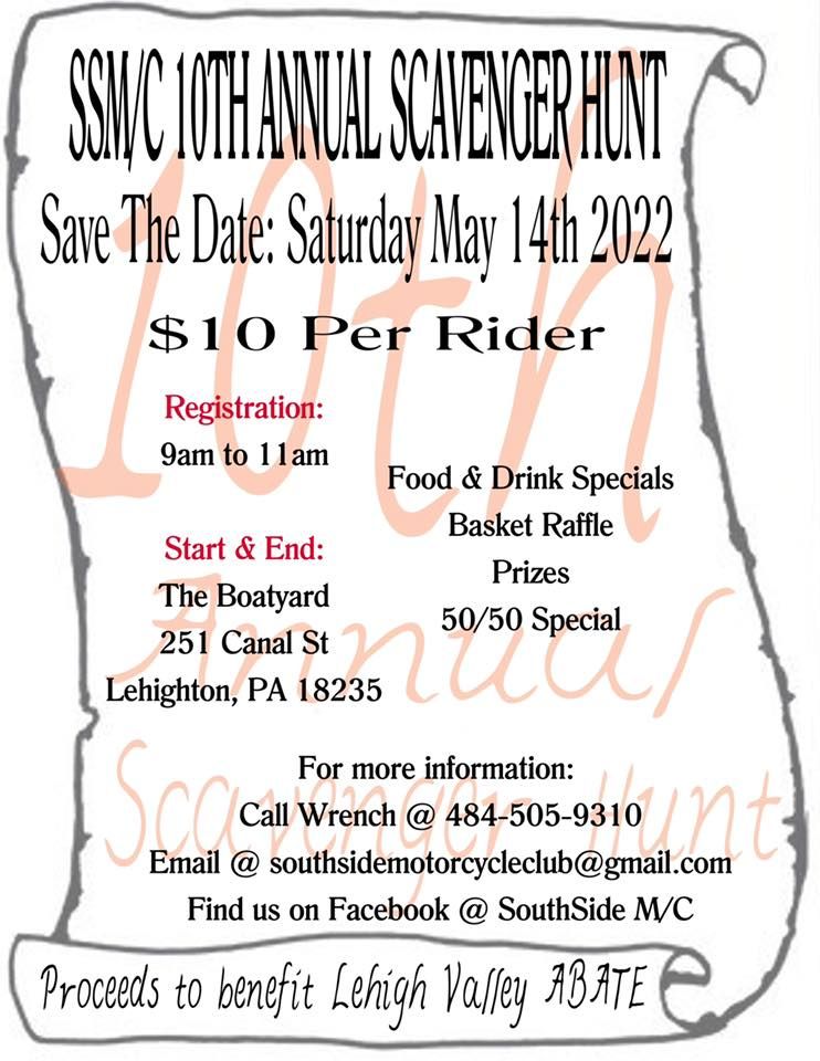 SSM/C 10th Annual Scavenger Hunt, 251 Canal St, Lehighton, PA 18235