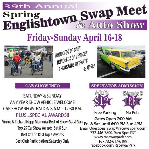 2021 Spring Swap Meet Auto Show Old Bridge Township Raceway Park Marlboro Township 16 April 2021 2022 Spring Swap Meet Englishtown Map