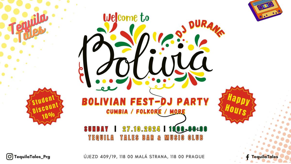 Welcome to Bolivia (Bolivian Fest-DJ Party) Cumbia \/ Folkore \/ More