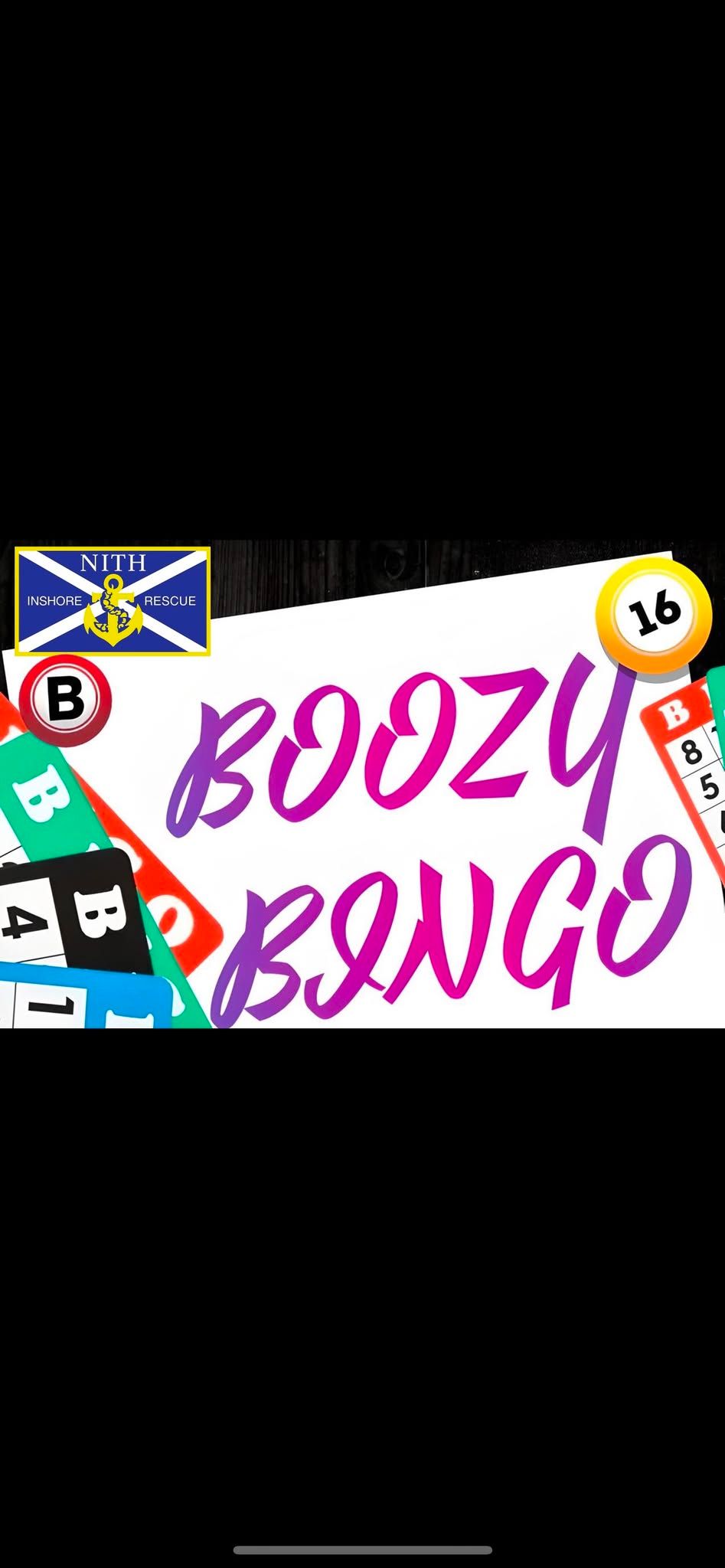 Boozy Bingo for Nith Inshore Rescue with Devine Tension and Madame Jo