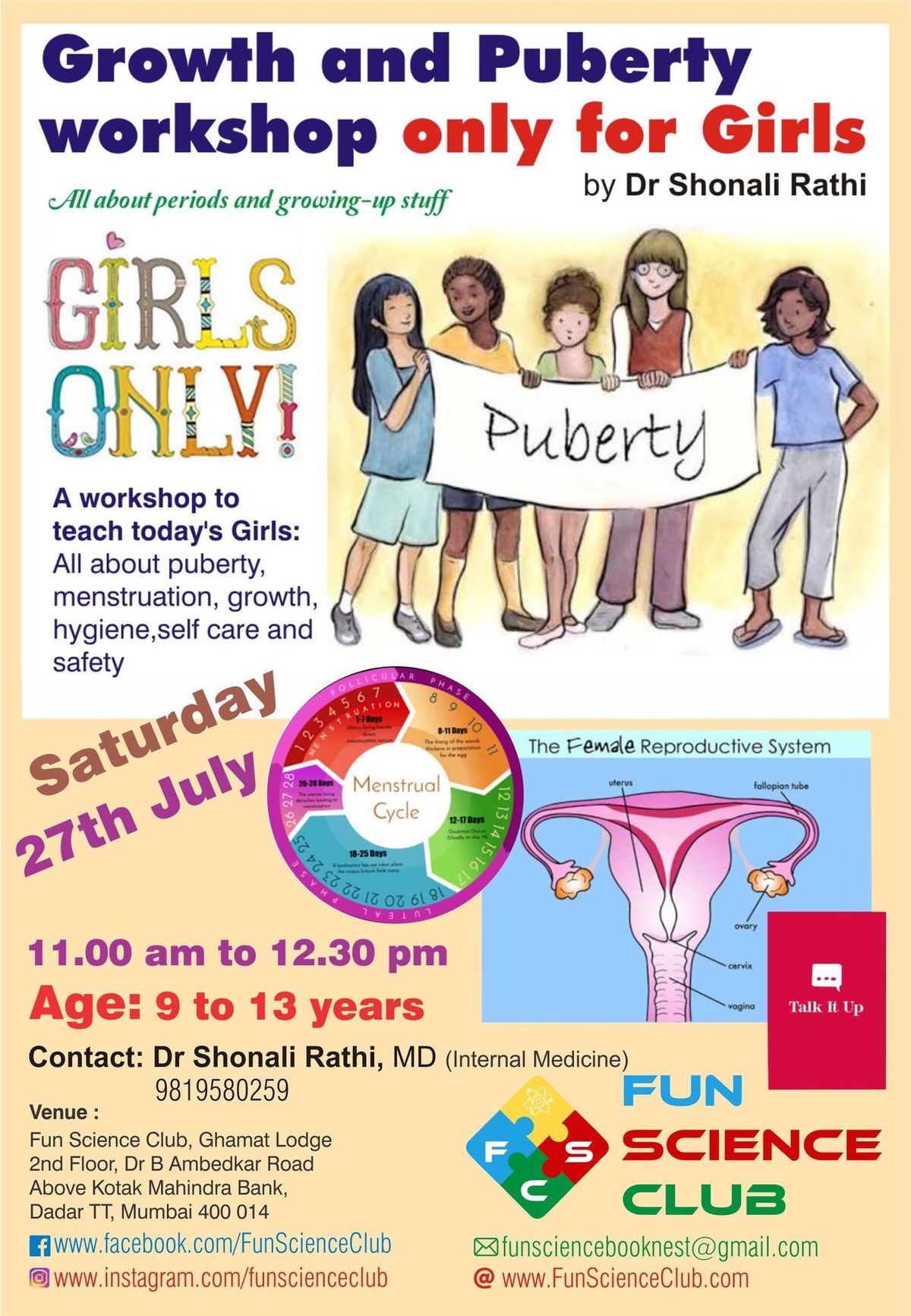 Puberty Growth and Development workshop for kids