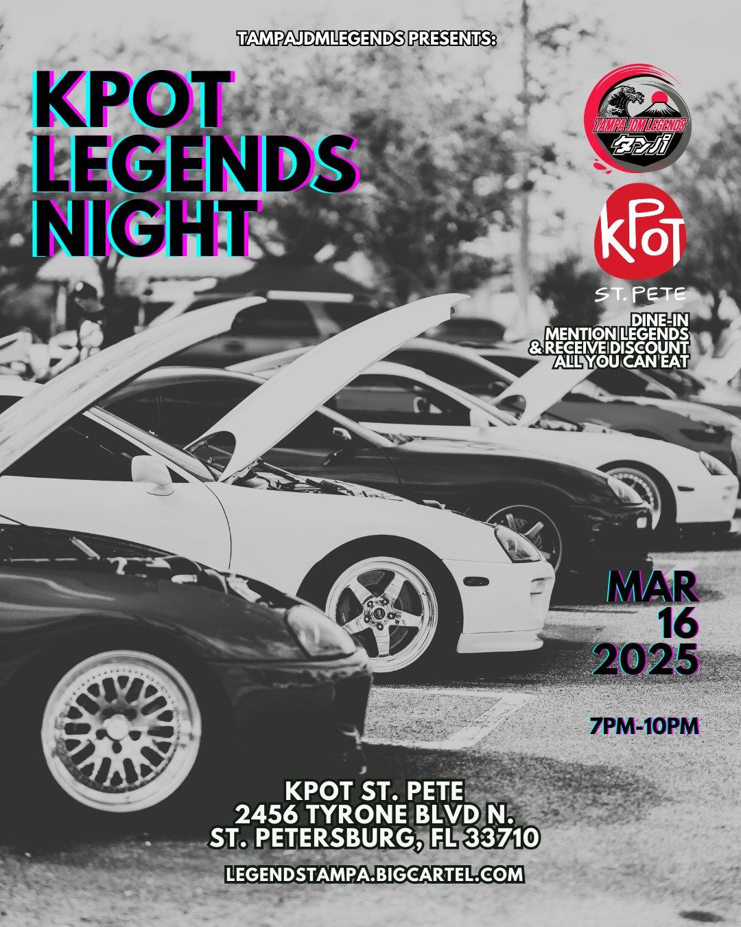 Tampa JDM Legends: LEGENDS NIGHT at KPOT St. Pete