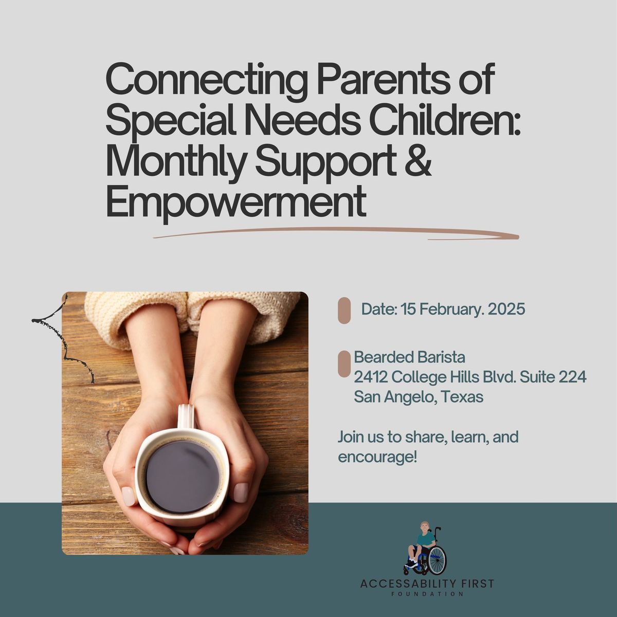 Monthly Support Group for Special Needs Families 