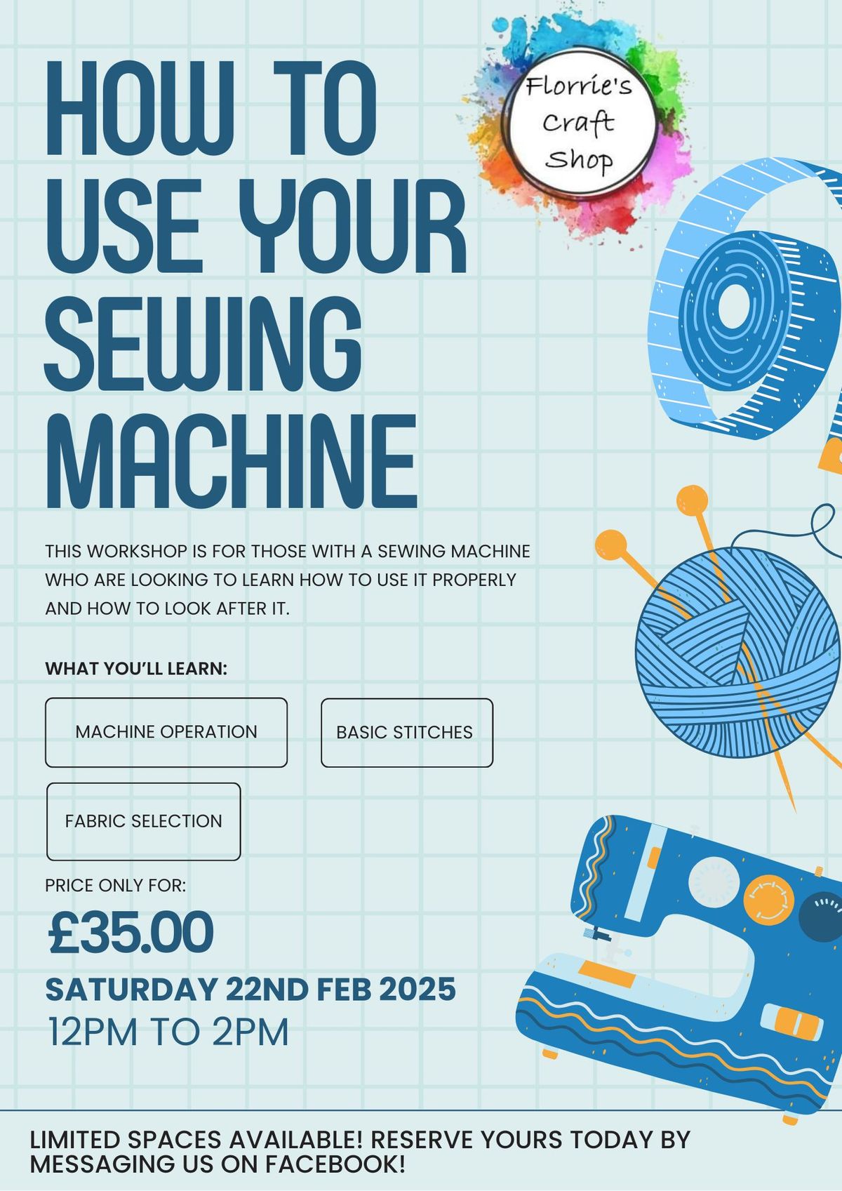 How to Use Your Sewing Machine Workshop