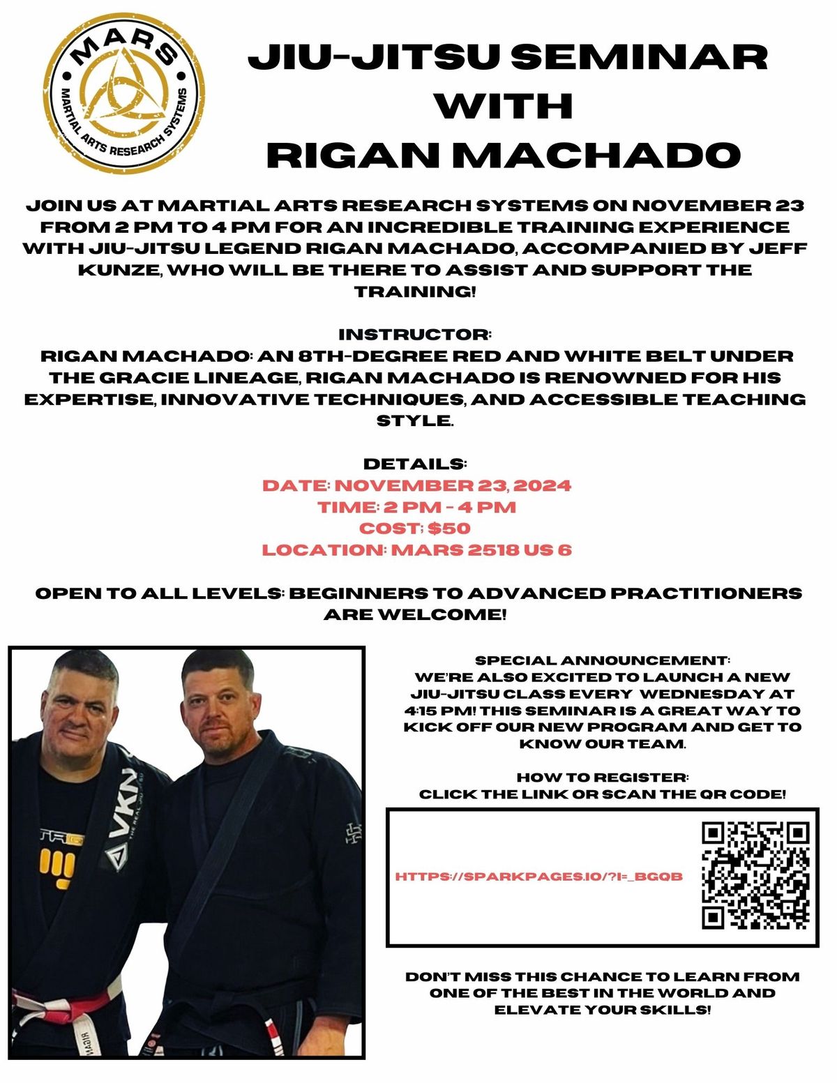 Jiu Jitsu Seminar with Rigan Machado