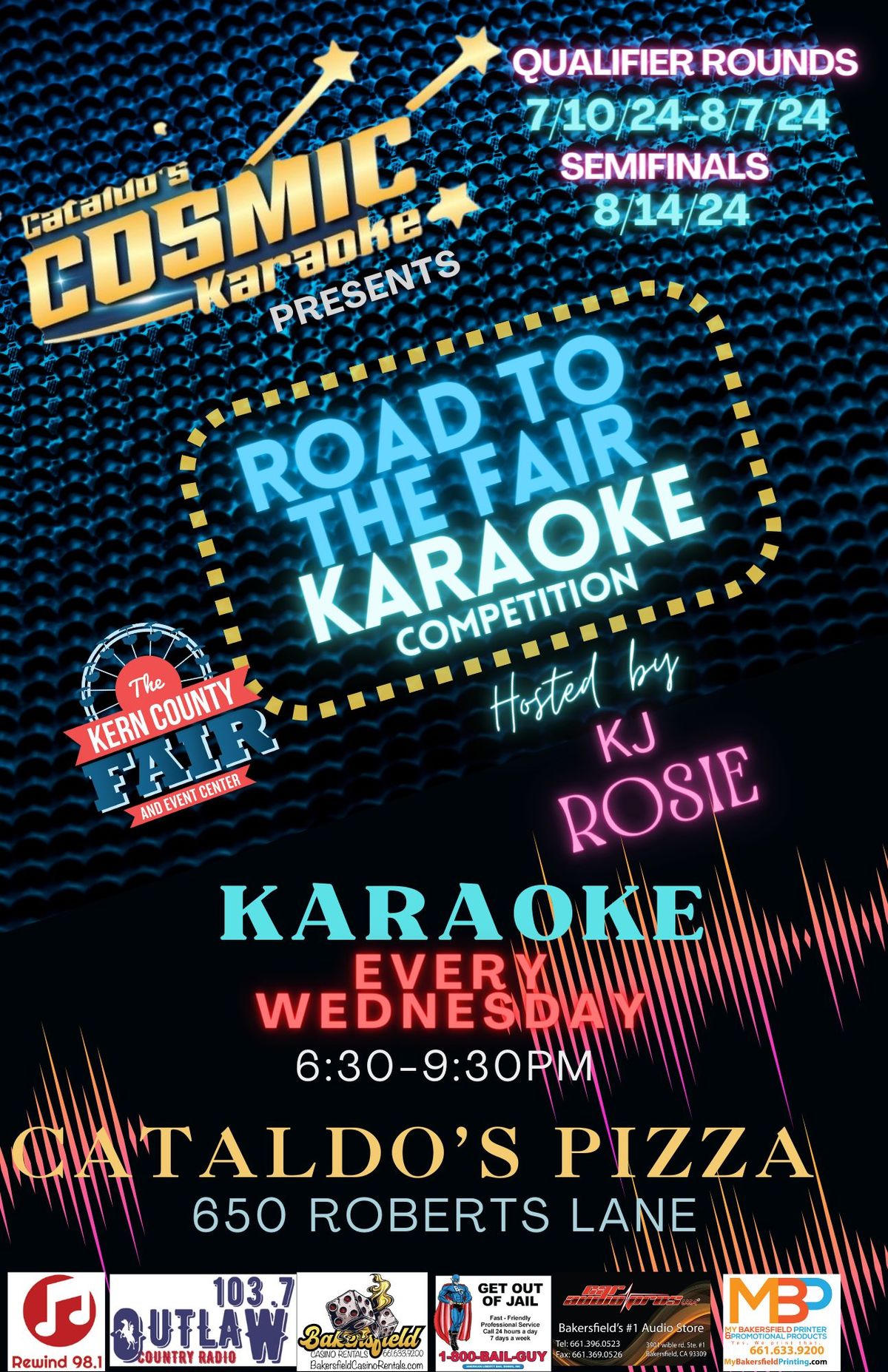 Road To The Kern County Fair Karaoke Competition @ Cataldos!