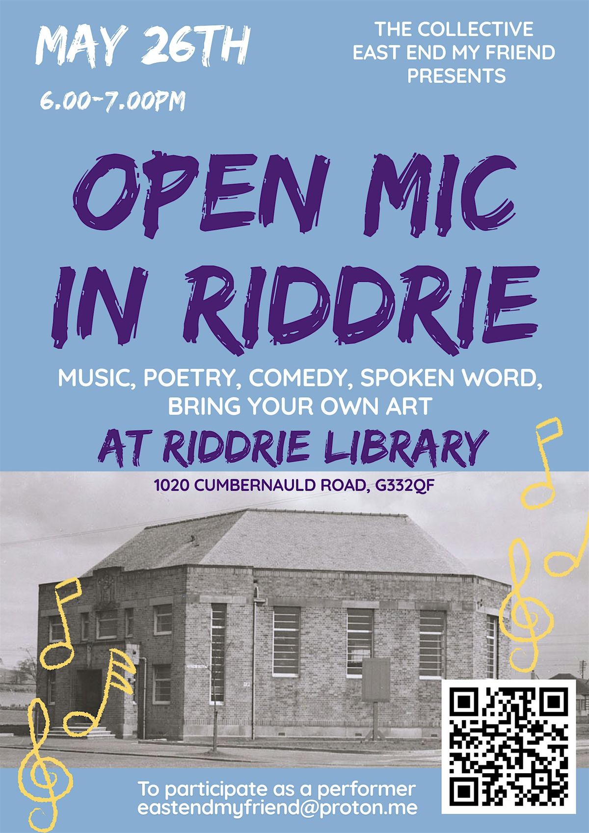 Open Mic @ Riddrie Library, East End of Glasgow