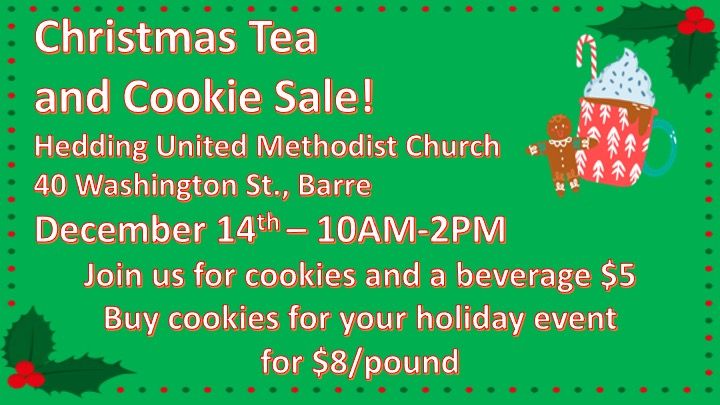 Christmas Tea and Cookie Sale!