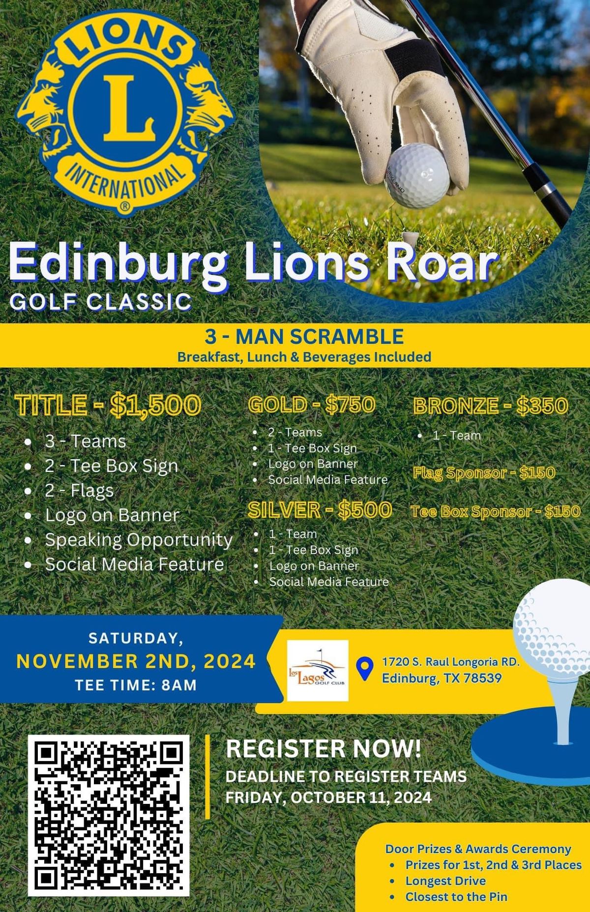 Edinburg Lion\u2019s Roar- Golf Classic