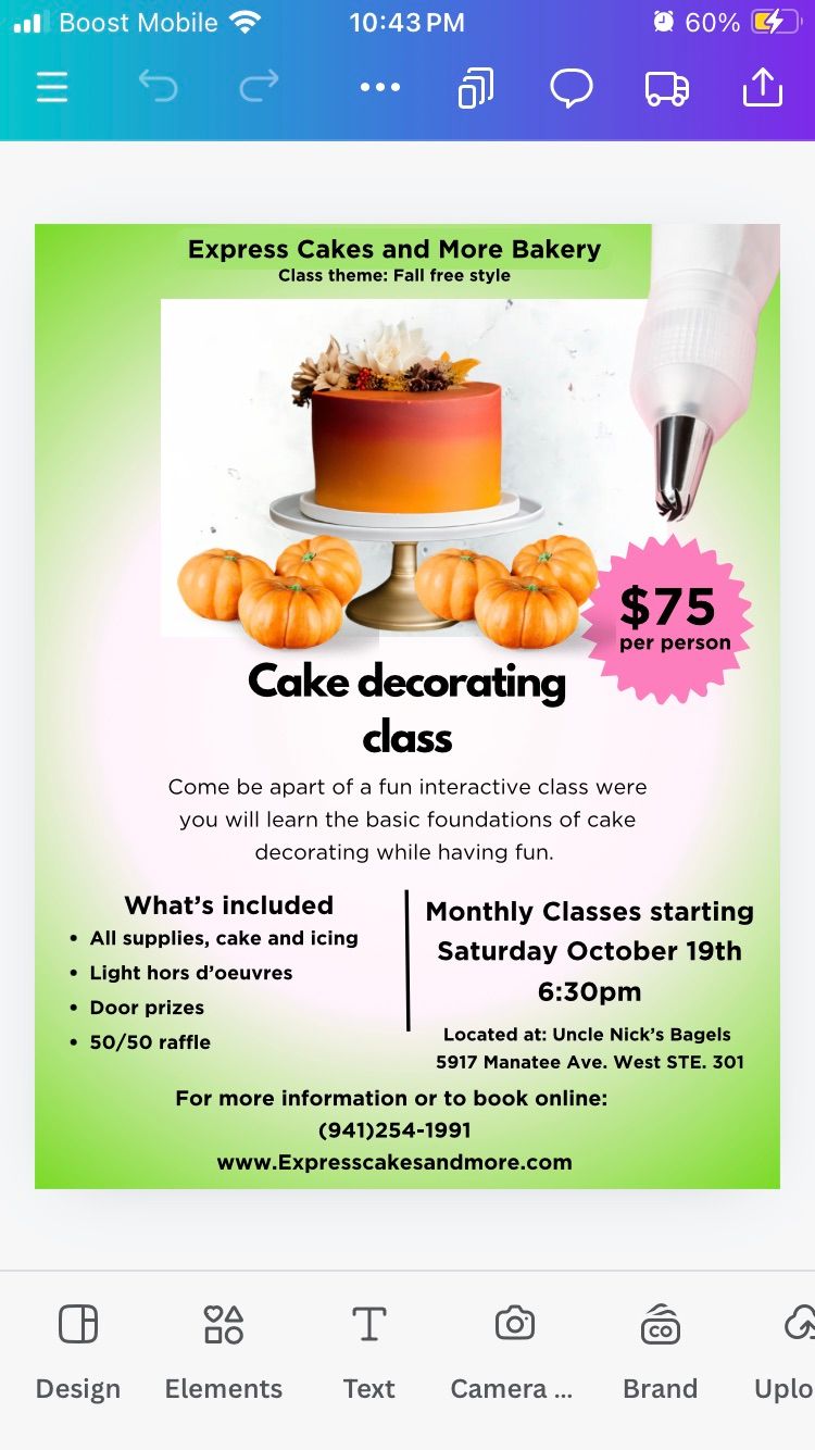 Cake Decorating Class