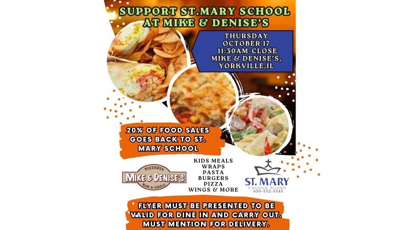 Dine Out or In and Support St. Mary School