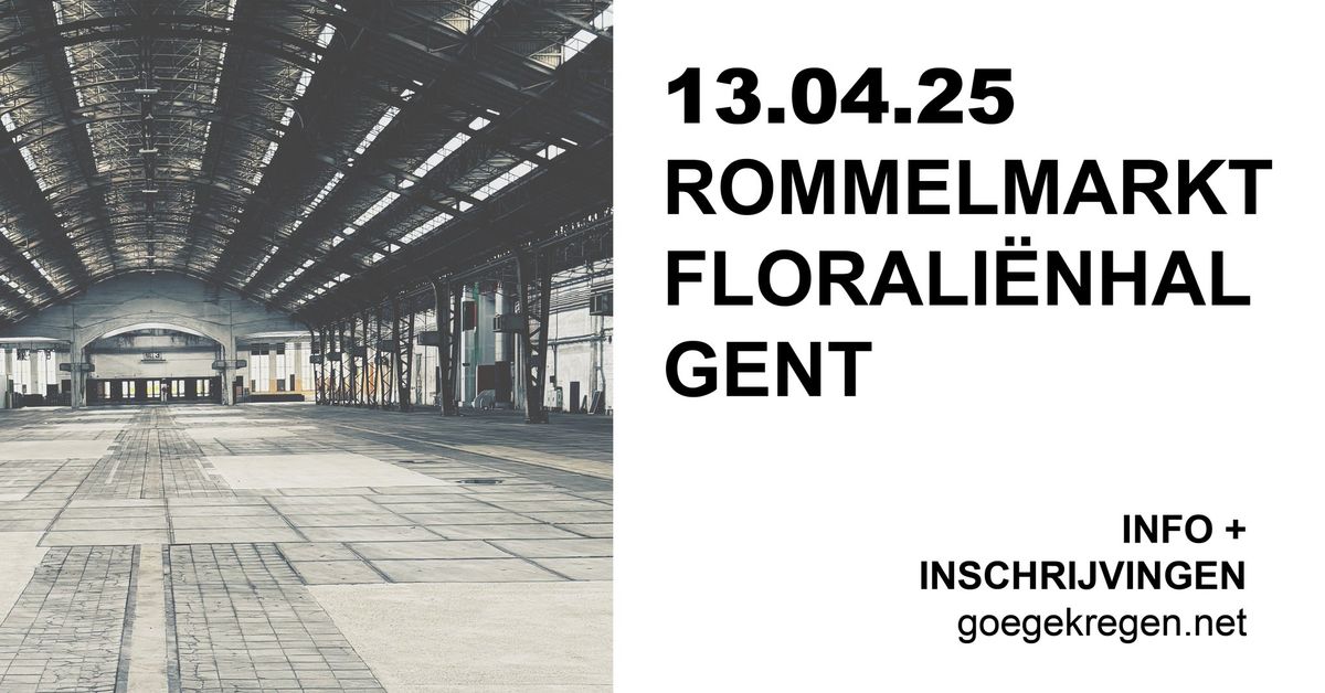 Rommelmarkt in de Florali\u00ebnhal, Gent