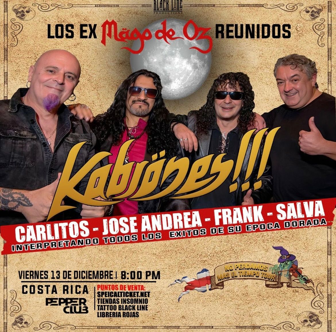 KABRONES ( Ex Mago de Oz) en Costa Rica 2024 | Evento Oficial