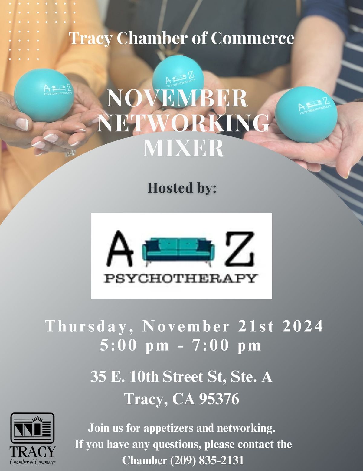 November Networking Mixer hosted by A to Z Psychotherapy