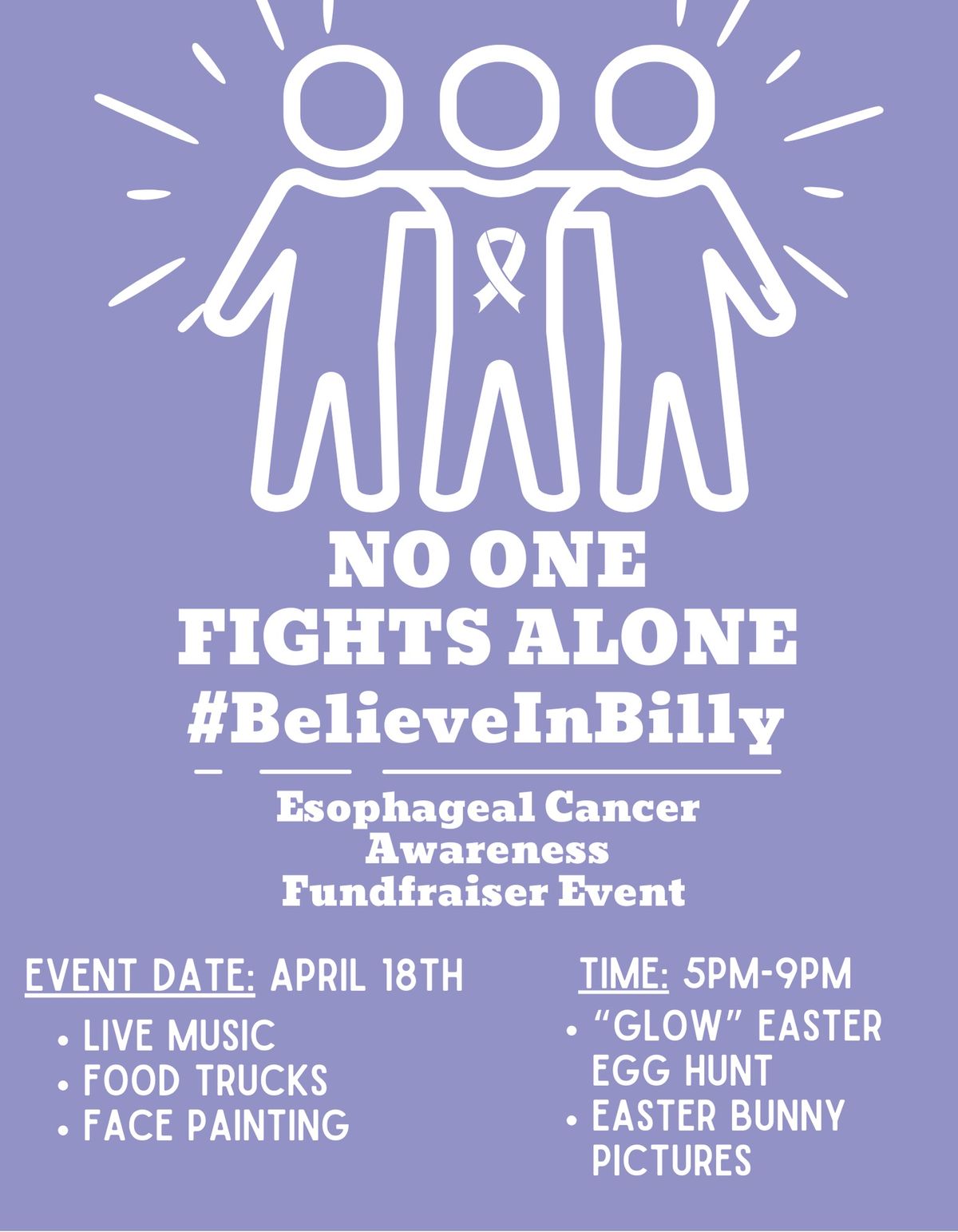 #BelieveinBilly fundraiser