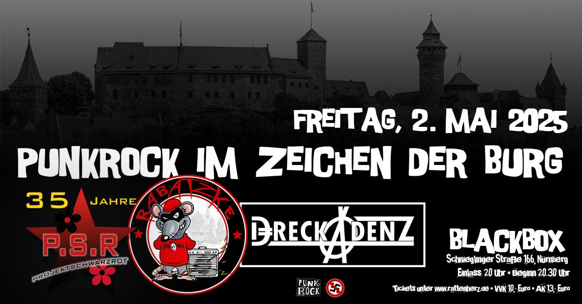 Punkrock im Zeichen der Burg mit Rabatzke, PSR und Dreckadenz