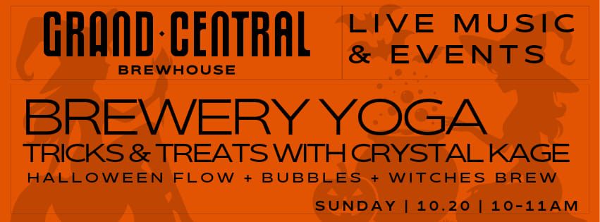 Brewery Yoga: Halloween Flow + Bubbles + Witches Brew \ud83c\udf83 Presented By: Crystal Kage 