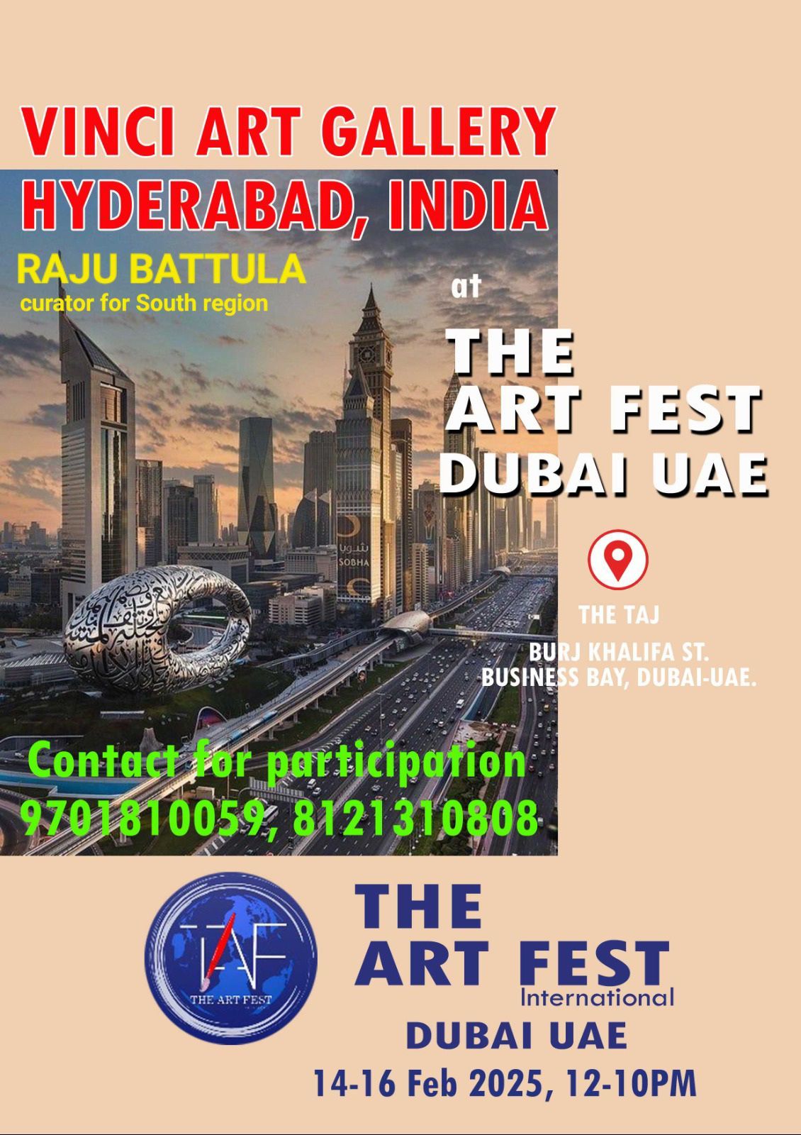 THE ART FEST IN TAJ BURJ KHALIFA DUBAI-UAE.