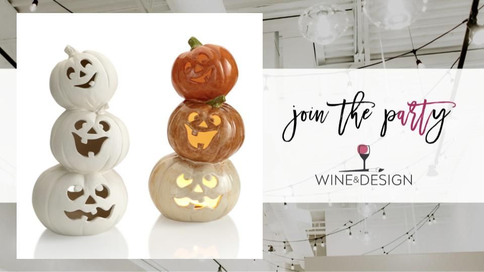 3 SEATS LEFT! Light Up Ceramic Pumpkin Stack | Wine & Design