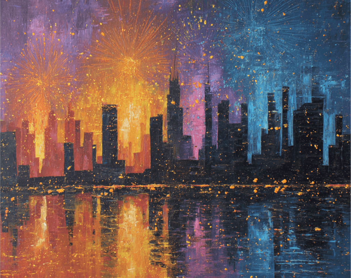 City Fireworks - Paint Along (& NA Sip)